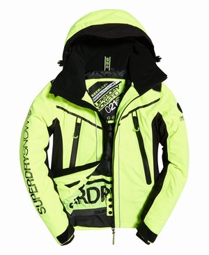 Superdry Downhill Racer Padded Férfi Kabát Fekete/Sárga | SPGTE1207